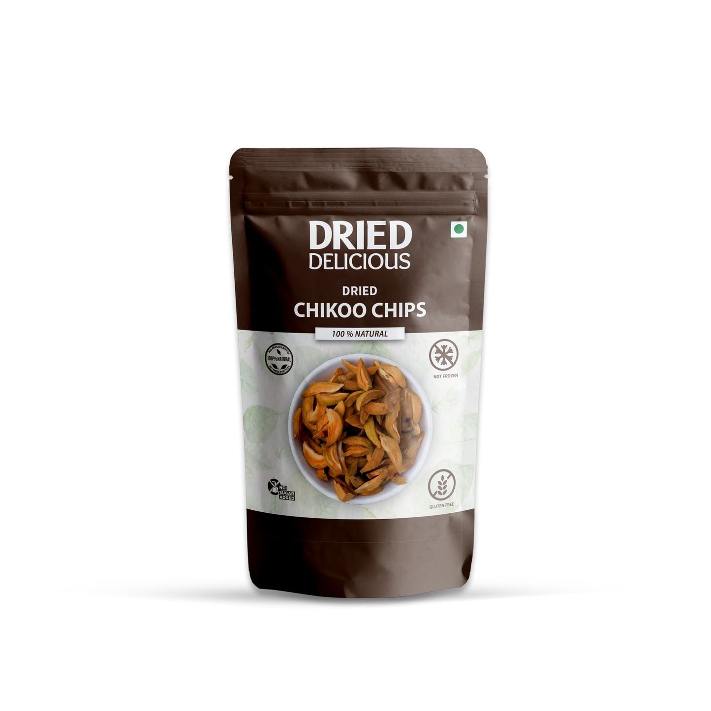 Dried Delicious 100% Natural Dried Chikoo Chips, 150g