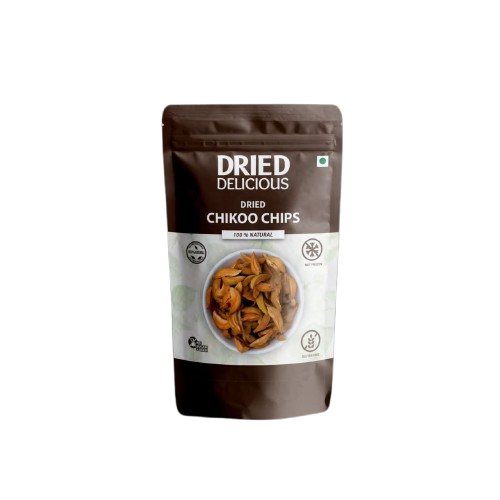 Dried Delicious 100% Natural Dried Chikoo Chips, 300g