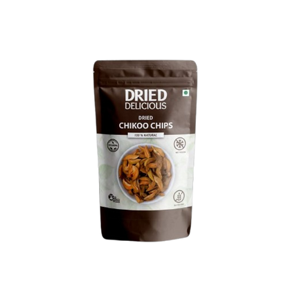 Dried Delicious 100% Natural Dried Chikoo Chips, 300g